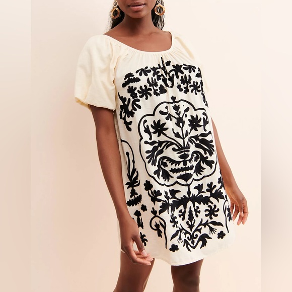 SOLD. FREE PEOPLE Embroidered Mini Dress - Picture 5 of 5
